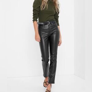 GAP Black Faux Leather High Rise Vintage Slim Pants